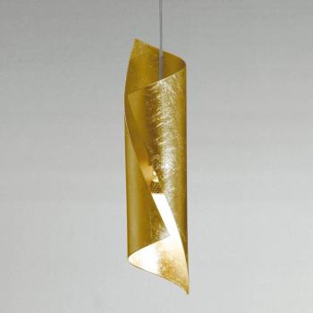 Knikerboker Hué LED-es függőlámpa 8x37 cm arany levéllel kép