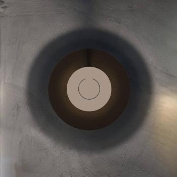 Knikerboker LED fali lámpa DoppioZero, barna/szahara, Ø 30 cm kép