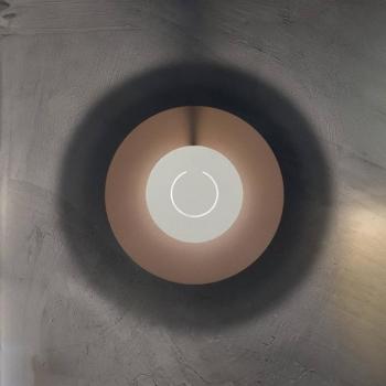 Knikerboker LED fali lámpa DoppioZero, rózsaszín/fehér, Ø 30 cm kép