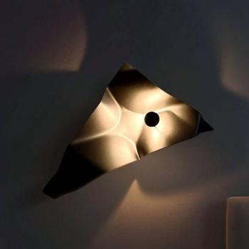 Knikerboker LED fali lámpa Zona d'ombra, barna, 79 cm kép