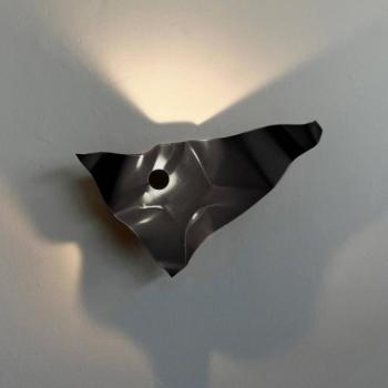 Knikerboker LED fali lámpa Zona d'ombra, fekete, 79 cm kép