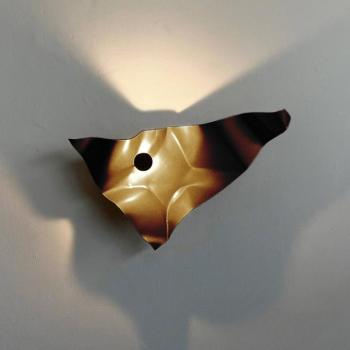 Knikerboker LED fali lámpa Zona d'ombra, kávébarna, 79 cm kép