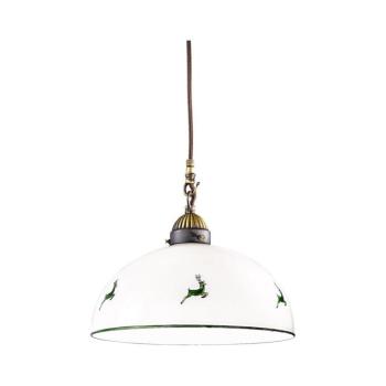 Kolarz 731.30.101 - Csillár zsinóron NONNA 1xE27/75W/230V átm. 30 cm szarvas zöld 731.30.101 kép