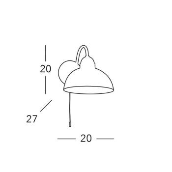 Kolarz Nonna fali lámpa Ø 20 cm, virág arany színű, sima szélű kép