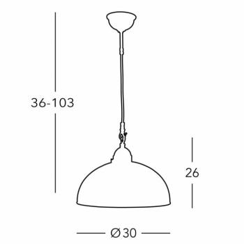 Kolarz Nonna lógó lámpa Ø 30 cm virág arany színű sima szélű kép