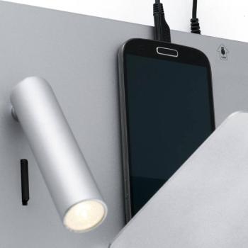 Kompakt LED fali lámpa Suau USB töltővel kép