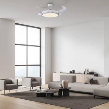 Kopta ezüst színű LED mennyezeti ventilátor, CCT, távirányítóval, Ø 107 cm kép