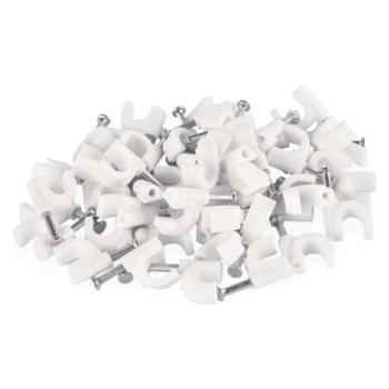 Kör alakú kábelbilincs 8 mm, fehér, 50 szt kép
