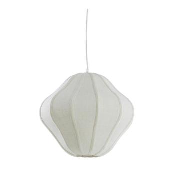 Krémszínű függőlámpa textil búrával ø 10 cm Sukau – Light & Living kép