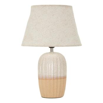 Krémszínű kerámia asztali lámpa textil búrával (magasság 44 cm) Japandi – Mauro Ferretti kép
