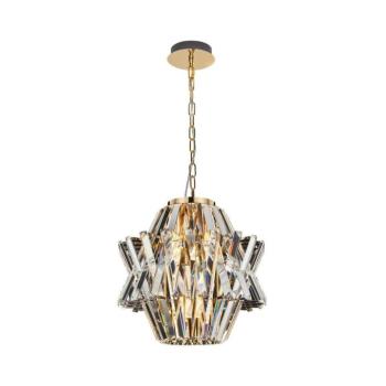 Kristály csillár láncon CROWN 4xE14/40W/230V arany ML0399 kép