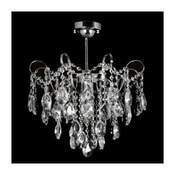 Kristály csillár rúdon 4xE27/60W/230V W-E 1427/4 CH, ?450 X H500 kép