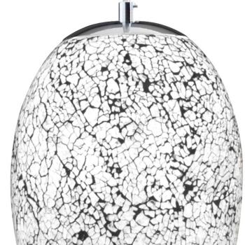 Króm-fehér függő lámpa, Crackle