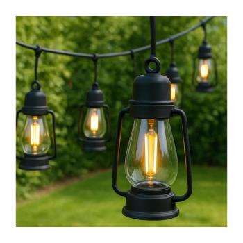 Kültéri dekorációs fényfüzér GIRLANDA 10xLED 10m IP44 meleg fehér LM-10.266 kép