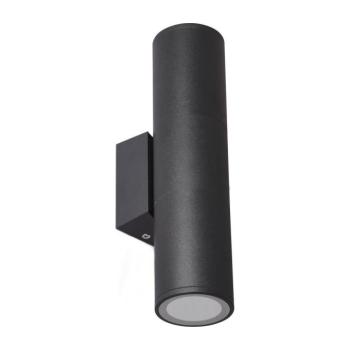 Kültéri fali lámpa 2xGU10/35W/230V IP54 kerek fekete KTLQK03CZ