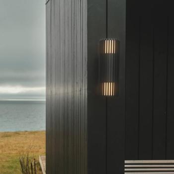 Aludra Double Seaside kültéri fali lámpa, alumínium, fekete, 2 izzós kép