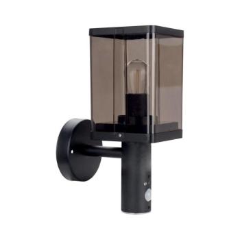 Kültéri fali lámpa érzékelővel 1xE27/60W/230V IP44 fekete/füstös barna OUTD. WALL LIGHT E27 XD SMOKE kép
