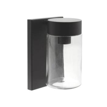 Kültéri fali lámpa KOTOR W1 Φ116x320mm IP44 rozdsamentes acél, fekete 3230350 VITO