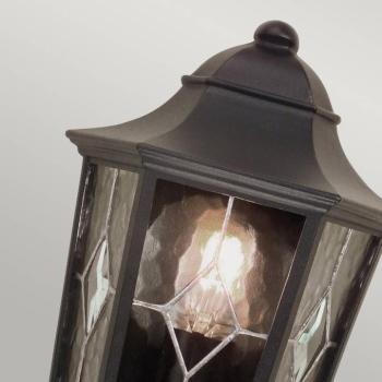 Norfolk kültéri fali lámpa, félkör alakú lámpa, fekete, IP43 kép