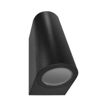 Kerti fali lámpa OCULUS, 8,8 x 6,7 x 15,3 cm, 2 x GU10, 2× 7W, 220-240V, fekete, IP44, EMOS, ZGF020P kép