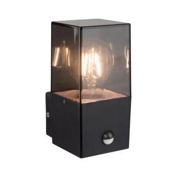 Kültéri fali lámpatest érzékelővel 1xE27/40W/230V IP44 fekete/füstszínű OUTD. WALL LIGHT E27 XD PIR SQ kép