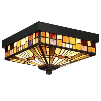 Inglenook kültéri mennyezeti lámpa, színes üveg, 26 cm, IP44 kép
