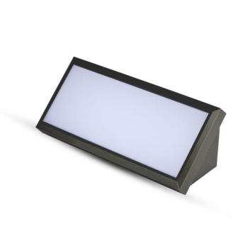 Kültéri LED fali lámpa, 12w, 4000K, természetes fehér, 1250lm, 110°, fekete, CRI>80, IP65, V-TAC, 6808 kép