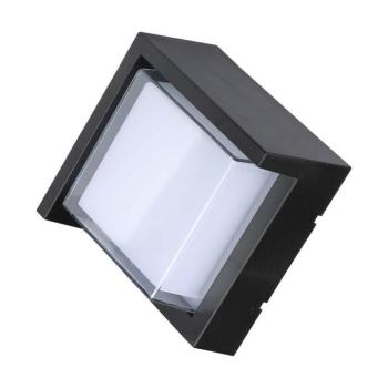 Kültéri LED fali lámpa, 7w, 3000K, meleg fehér, 670lm, 110°, fekete, CRI>80, IP65, V-TAC, 218610 kép