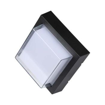 Kültéri LED fali lámpa, 7w, 3000K, meleg fehér, 700lm, 120°, fekete, CRI>80, IP65, V-TAC, 218612 kép