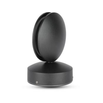 Kültéri LED fali lámpa, 7w, 3000K, meleg fehér, 770lm, 360°, fekete, CRI>80, IP65, V-TAC, 8219 kép