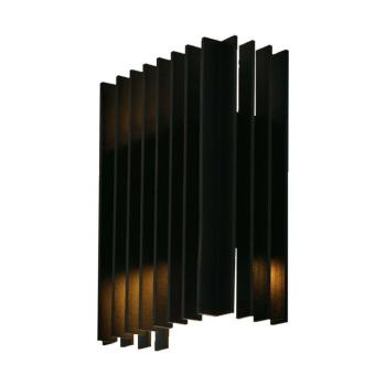 Kültéri LED fali lámpa kétiriányú, 12w, 4000K, természetes fehér, 1250lm, 340°, fekete, CRI>80, IP65, V-TAC, 10560 kép