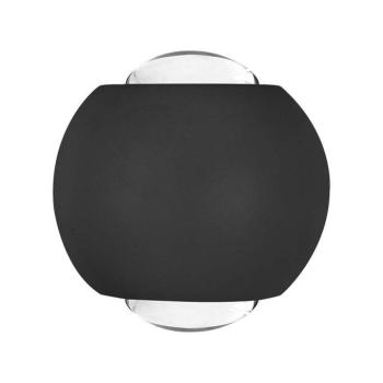 Kültéri LED fali lámpa kétiriányú, 2w, 4000K, természetes fehér, 200lm, 60°, fekete, CRI>80, IP54, V-TAC, 10586 kép