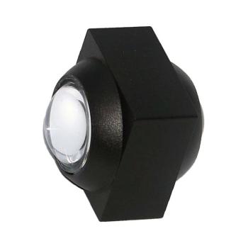 Kültéri LED fali lámpa kétiriányú, 2w, 4000K, természetes fehér, 200lm, 60°, fekete, CRI>80, IP54, V-TAC, 23030 kép