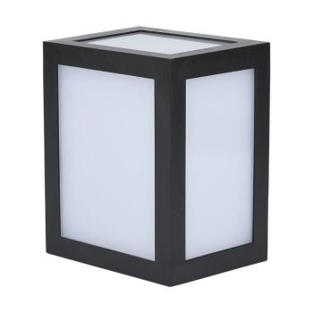 Kültéri LED fali lámpa négyzet alakú, 12w, 3000K, meleg fehér, 1350lm, 170°, fekete, CRI>80, IP65, V-TAC, 218340 kép