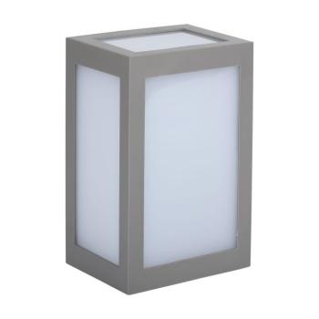 Kültéri LED fali lámpa négyzet alakú, 12w, 6400K, hideg fehér, 750lm, 140°, szürke, CRI>80, IP65, V-TAC, 8339 kép