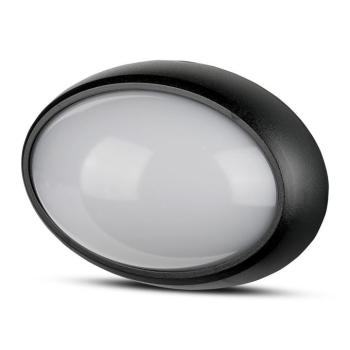 Kültéri LED mennyezeti lámpa Ovális, 12w, 3000K, meleg fehér, 840lm, 120°, fekete, CRI>70, IP54, V-TAC, 1350 kép