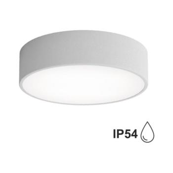 Cleo 300 mennyezeti lámpa, szürke, érzékelő, IP54, Ø 30 cm, fém kép