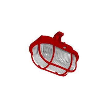 Kültéri mennyezeti lámpa OVAL 1xE27/60W/230V IP44 piros SOP-60/RR kép