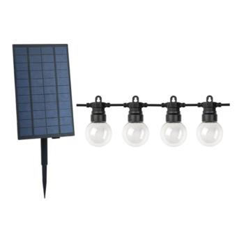 Kültéri napelemes fényfüzér - átlátszó - g50 10m 20 db, 2800K, meleg fehér, 128 lm, IP65, Optonica, 9093 kép