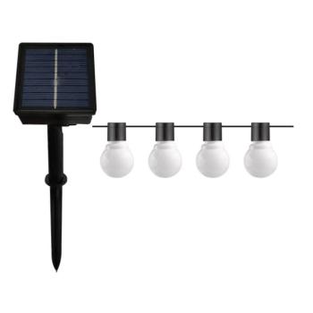 Kültéri napelemes fényfüzér - tejfehér - g50 7m 20 db, 2800K, meleg fehér, 200 lm, IP65, Optonica, 9094 kép