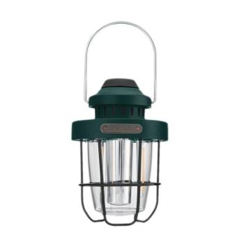Kültéri újratölthető kempinglámpa, 5w, 2700K, meleg fehér, 230lm, zöld, dimmelhető, IP44, V-TAC, 23337