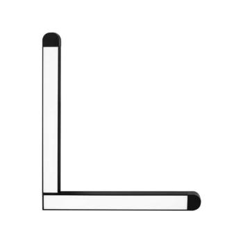 L alakú lineáris LED lámpatest mágneses sínhez 48V, 25w, 6400K, hideg fehér, 2850lm, 82°, fekete, CRI>80, 280mm, V-TAC, 10268 kép