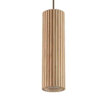 Lakewood függő világítás, barna, fa, Ø 10 cm, 1 izzó