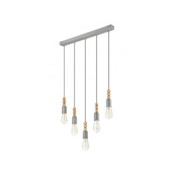 Lamkur Simon függeszték 5xE27/60W/230V szürke, kábellel LM-5.108 SILVER kép