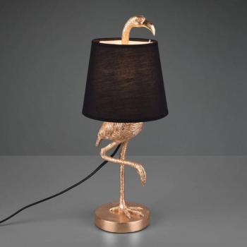 lámpa Lola flamingó figurával, fekete/arany kép
