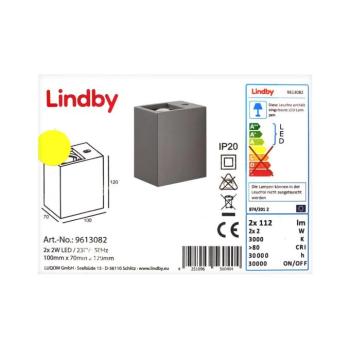 Lampenwelt - LED fali lámpa CATALEYA 2xLED/2W/230V 4251096560404 kép