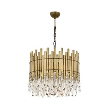 Láncos csillár CRYSTALLINE 6xE27/40W/230V, átm. 40 cm, sárgaréz 301AUR1163 kép