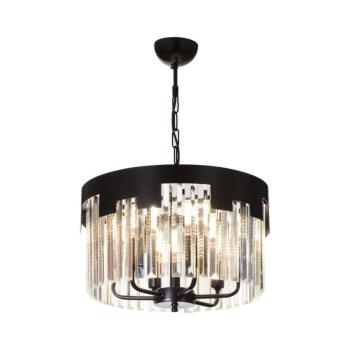 Láncos csillár CRYSTALLINE 6xE27/40W/230V fekete 683AVN1429 kép