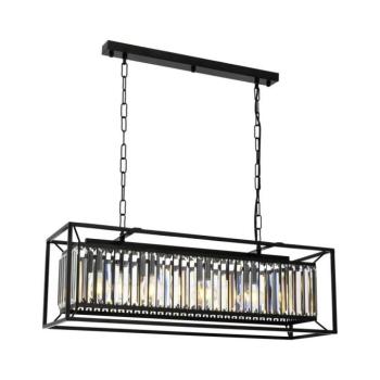 Láncos csillár PUNE 4xE27/40W/230V fekete 301AUR1149 kép