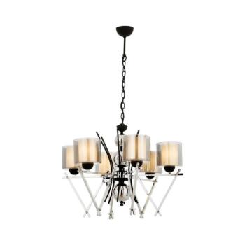 Láncos csillár VARANA 6xE27/40W/230V fekete/fényes króm 301AUR1230 kép